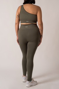 Ribbed Seamless Olive Leggings