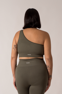 Ribbed Seamless Olive Top