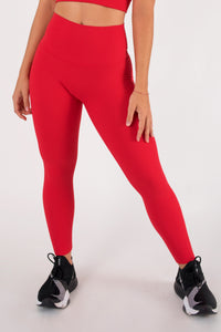 Solid Leggings Cherry Red