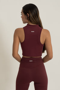 Zip Vest Wine Top