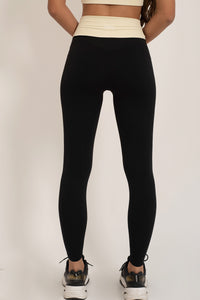 Contrast Black Nude Leggings