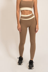 Contrast Khaki Nude Leggings