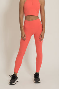 Solid Sunrise Coral Leggings