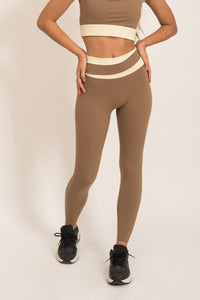 Contrast Khaki Nude Leggings