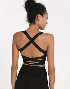 Cross Back Black Top