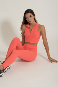 Solid Sunrise Coral Leggings